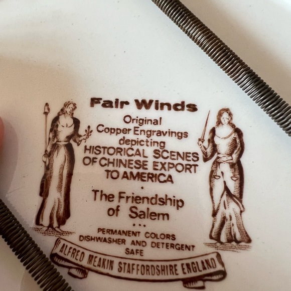 Alfred Meakin fair winds grind ship of Salem plate - Picture 5 of 9